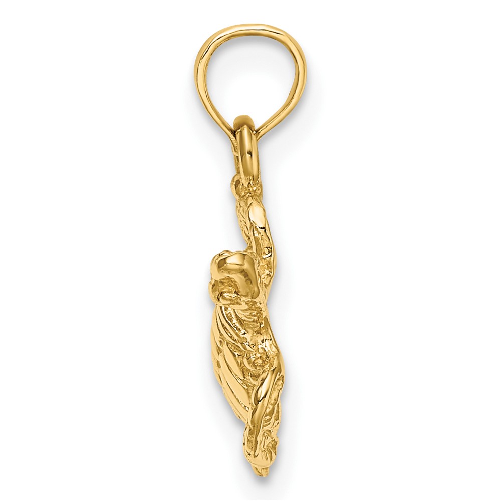 10K Textured Sea Turtle Charm (10K7696)