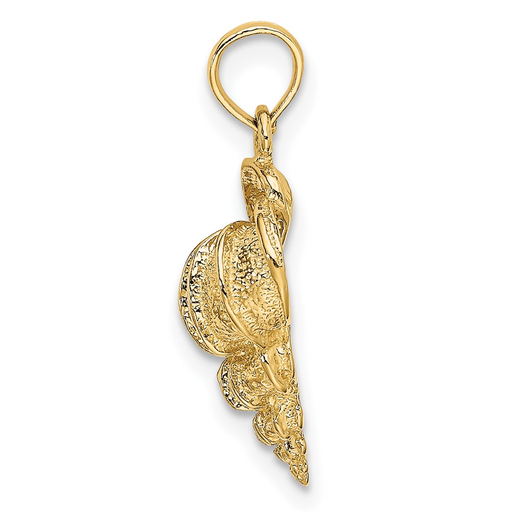 10K 2-D Precious Wentletrap Shell Charm (10K7698)