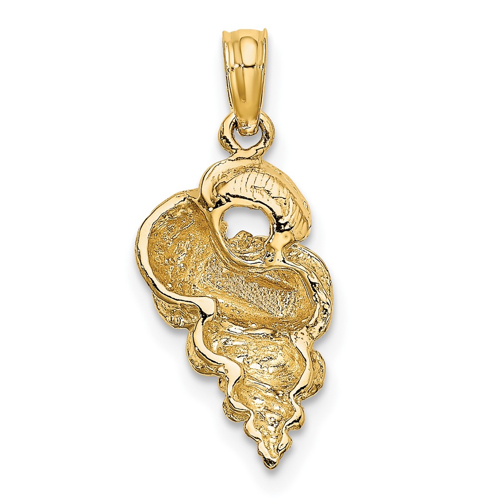 10K 2-D Precious Wentletrap Shell Charm (10K7698)