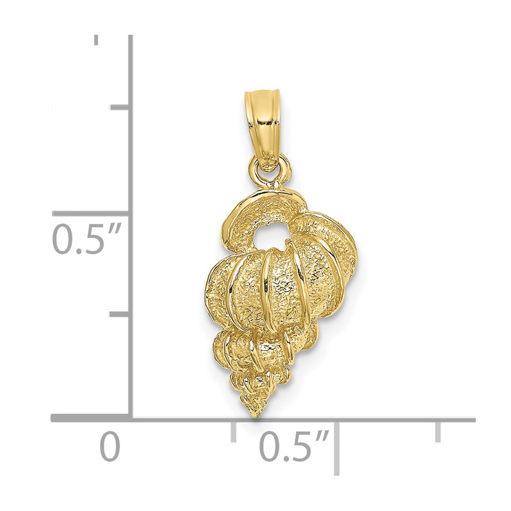 10K 2-D Precious Wentletrap Shell Charm (10K7698)