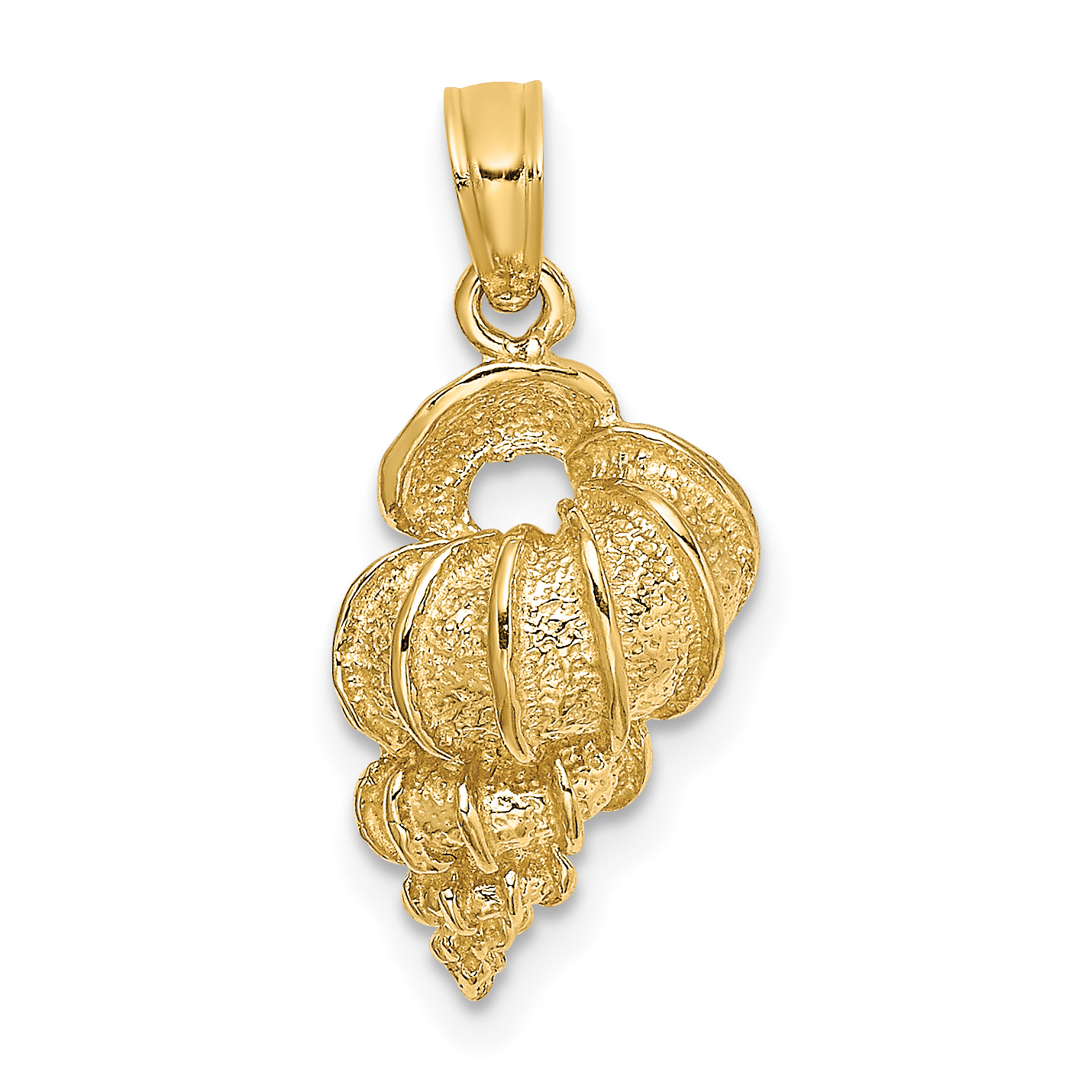 10K 2-D Precious Wentletrap Shell Charm (10K7698)