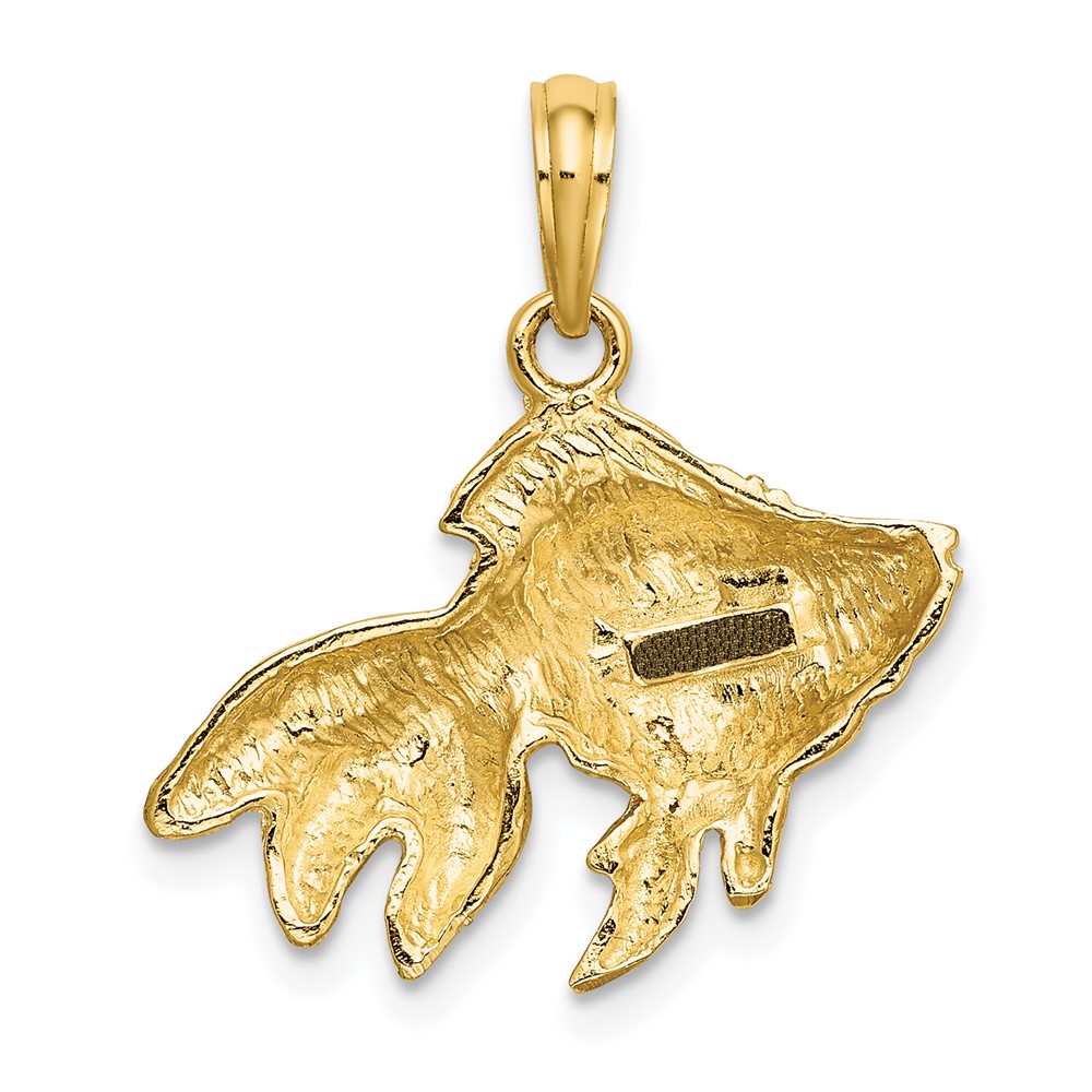10k Textured Angel Fish Charm (10K7699)