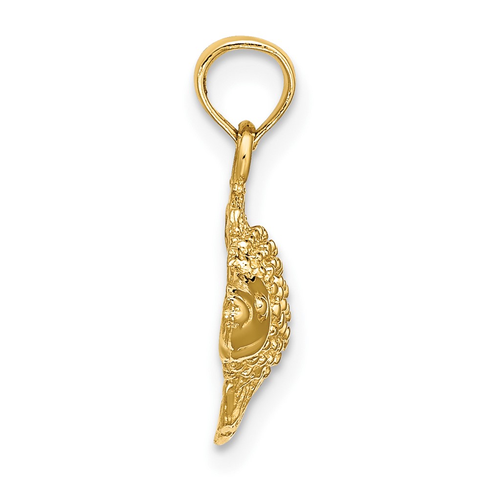 10K 2-D  Textured Gold Fish Charm (10K7700)