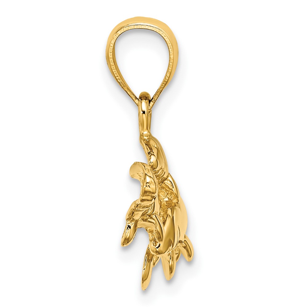 10K Polished Triple Manatee Charm (10K7731)