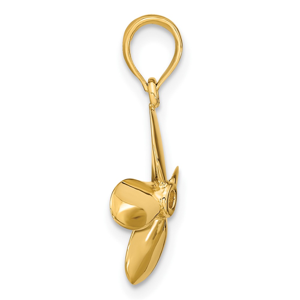 10K 3-D w/ 4 Blades Propeller Charm (10K7750)