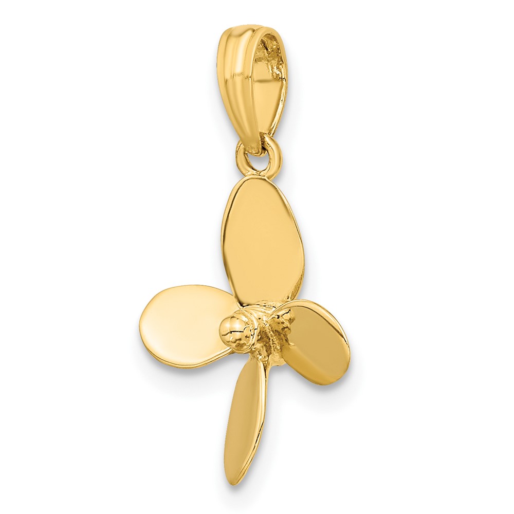 10K 3-D w/ 4 Blades Propeller Charm (10K7750)