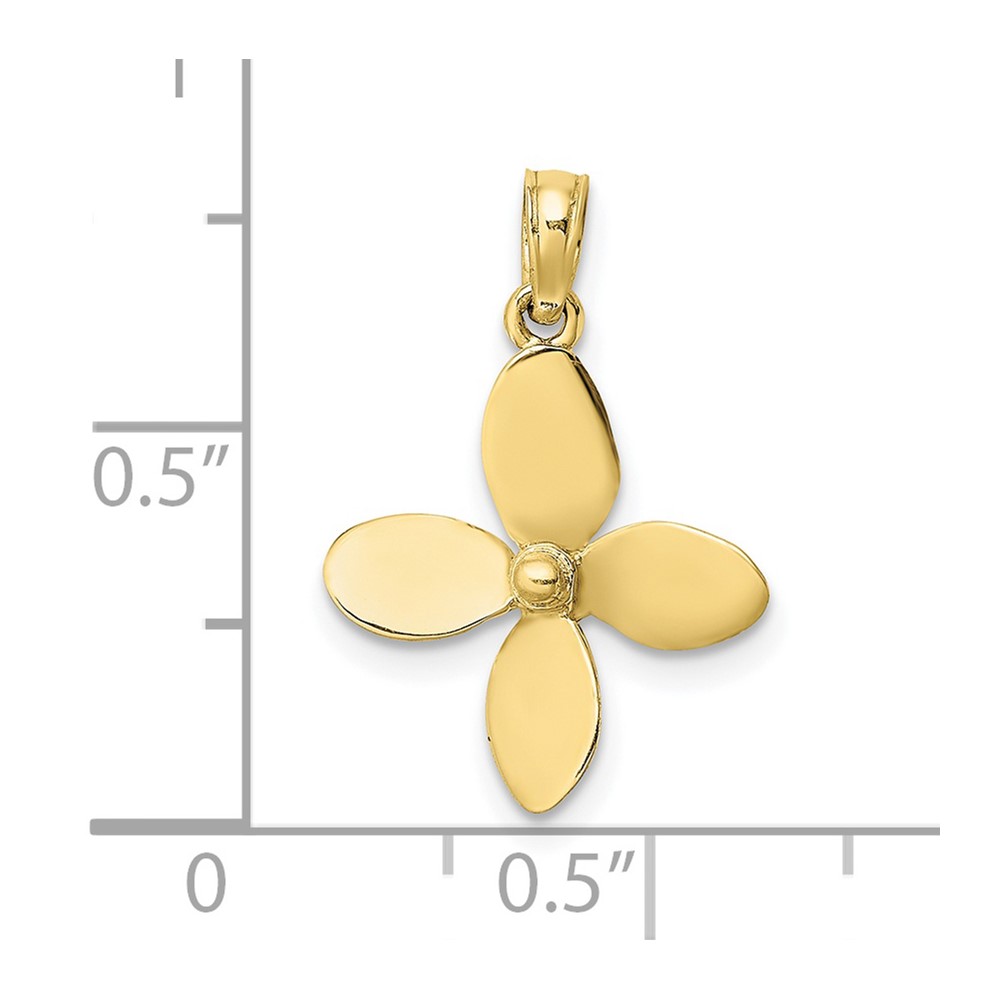 10K 3-D w/ 4 Blades Propeller Charm (10K7750)
