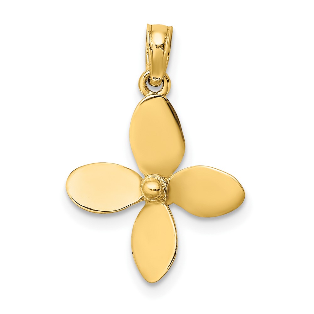 10K 3-D w/ 4 Blades Propeller Charm (10K7750)