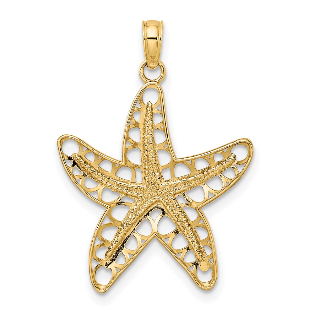 10K Cut-Out Starfish Charm (10K7782)