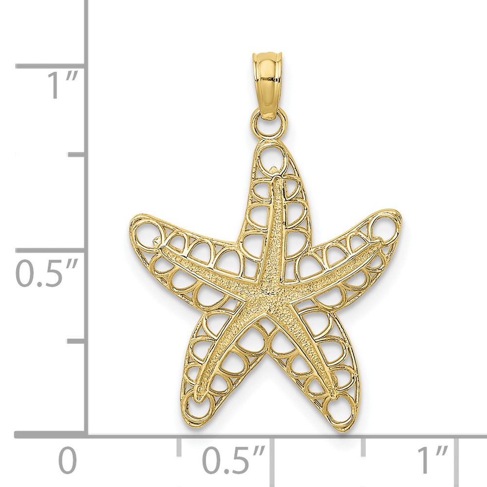 10K Cut-Out Starfish Charm (10K7782)