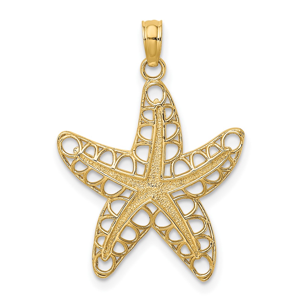 10K Cut-Out Starfish Charm (10K7782)