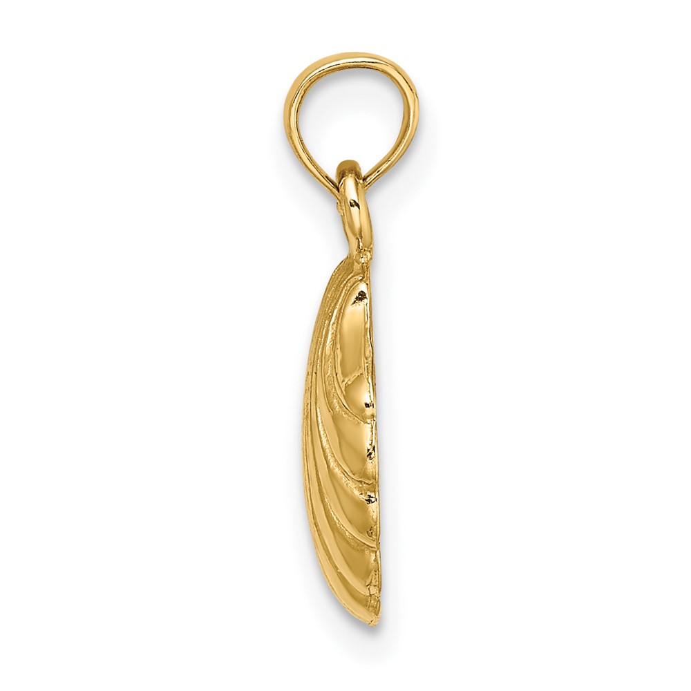 10K Polished Scallop Shell Charm (10K7796)