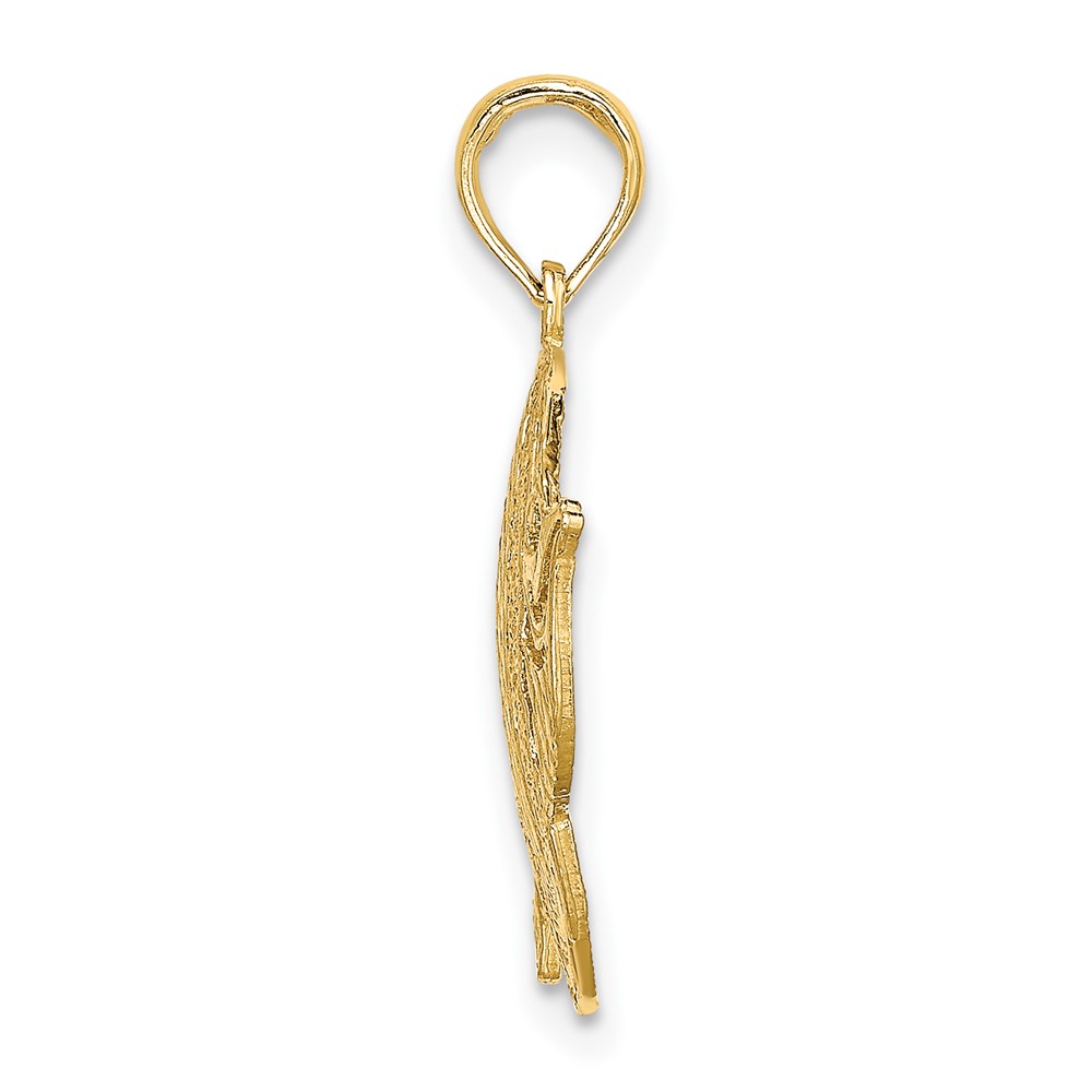 10K Polished Cut-Out Fish Charm (10K7808)