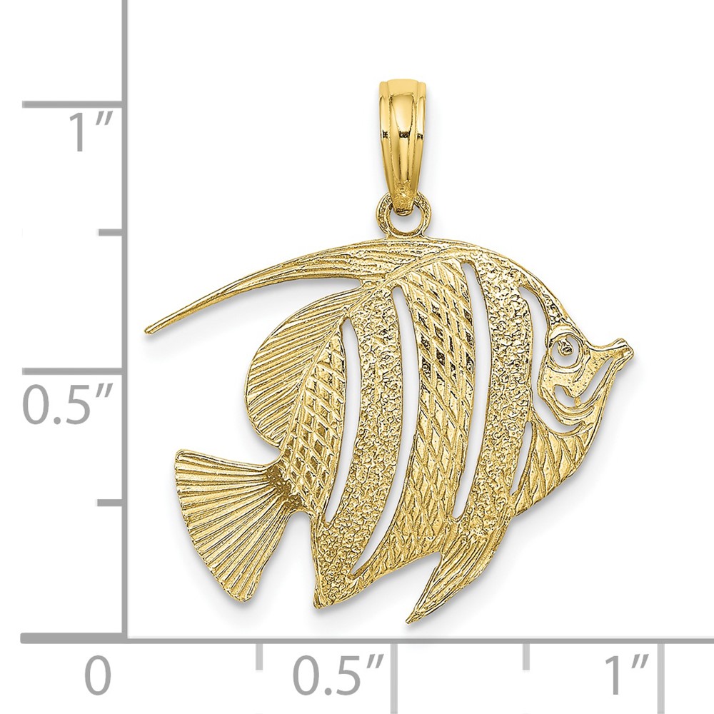10K Polished Cut-Out Fish Charm (10K7808)