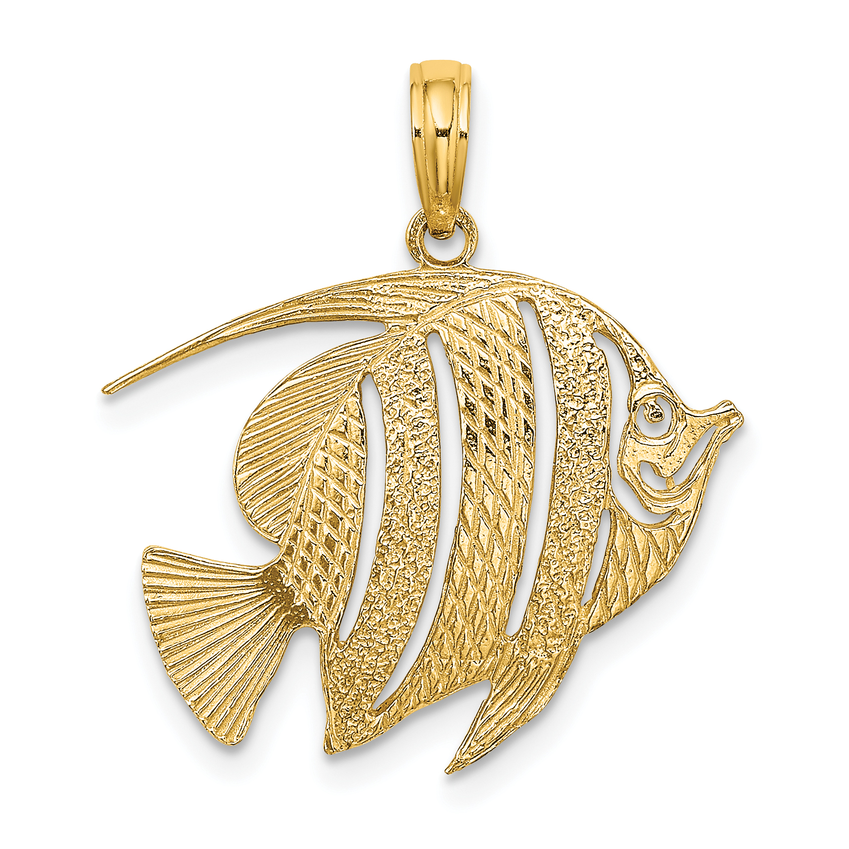 10K Polished Cut-Out Fish Charm (10K7808)