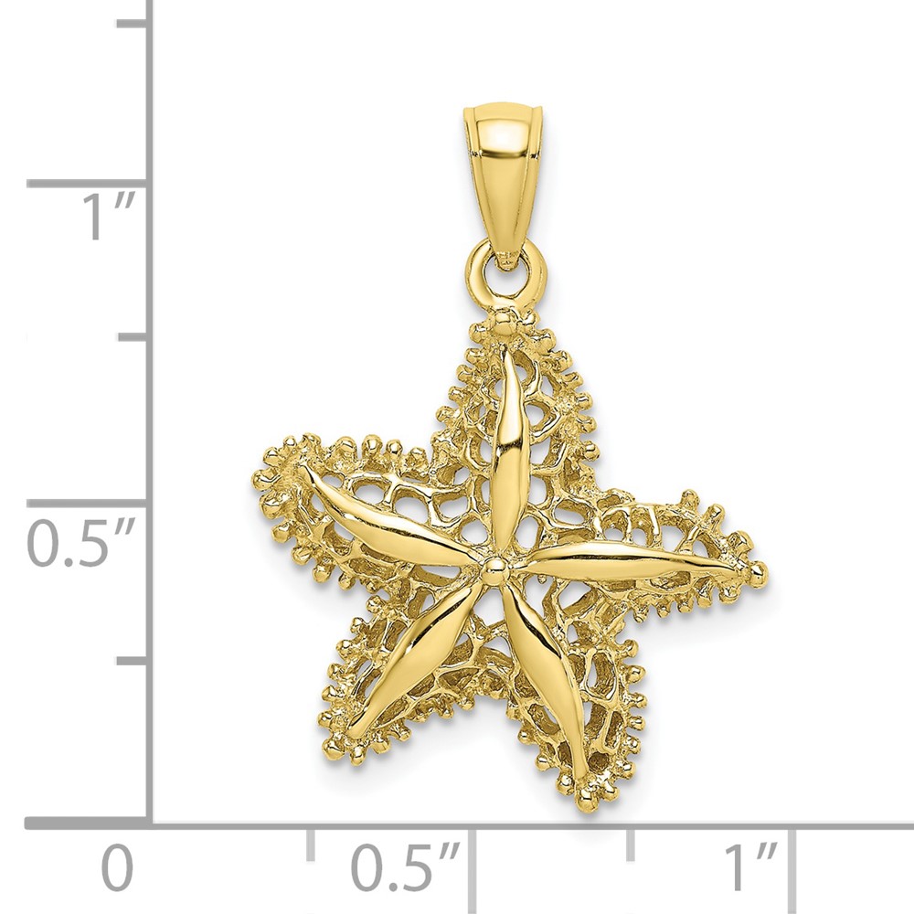 10k Starfish Filigree Charm (10K7827)