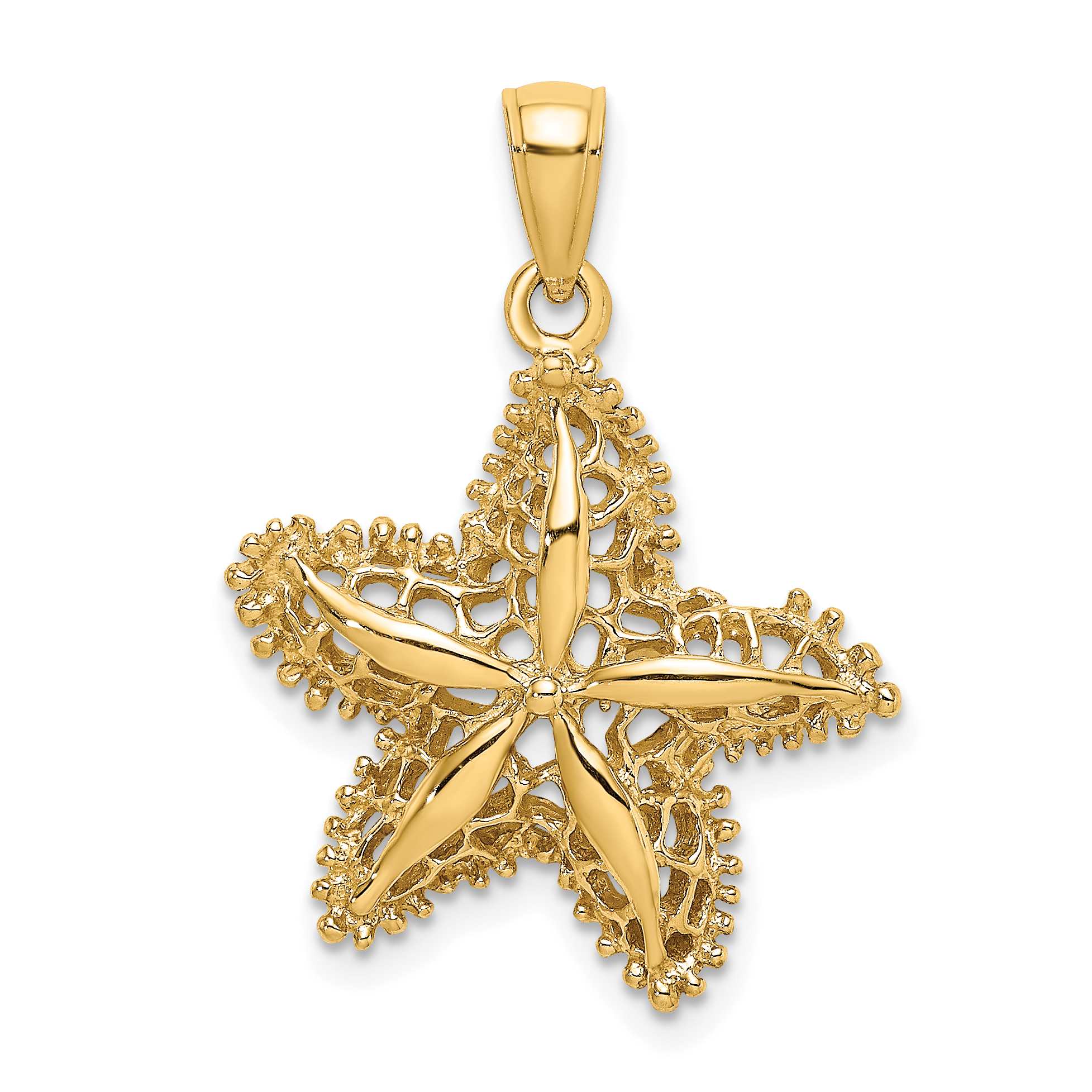 10k Starfish Filigree Charm (10K7827)