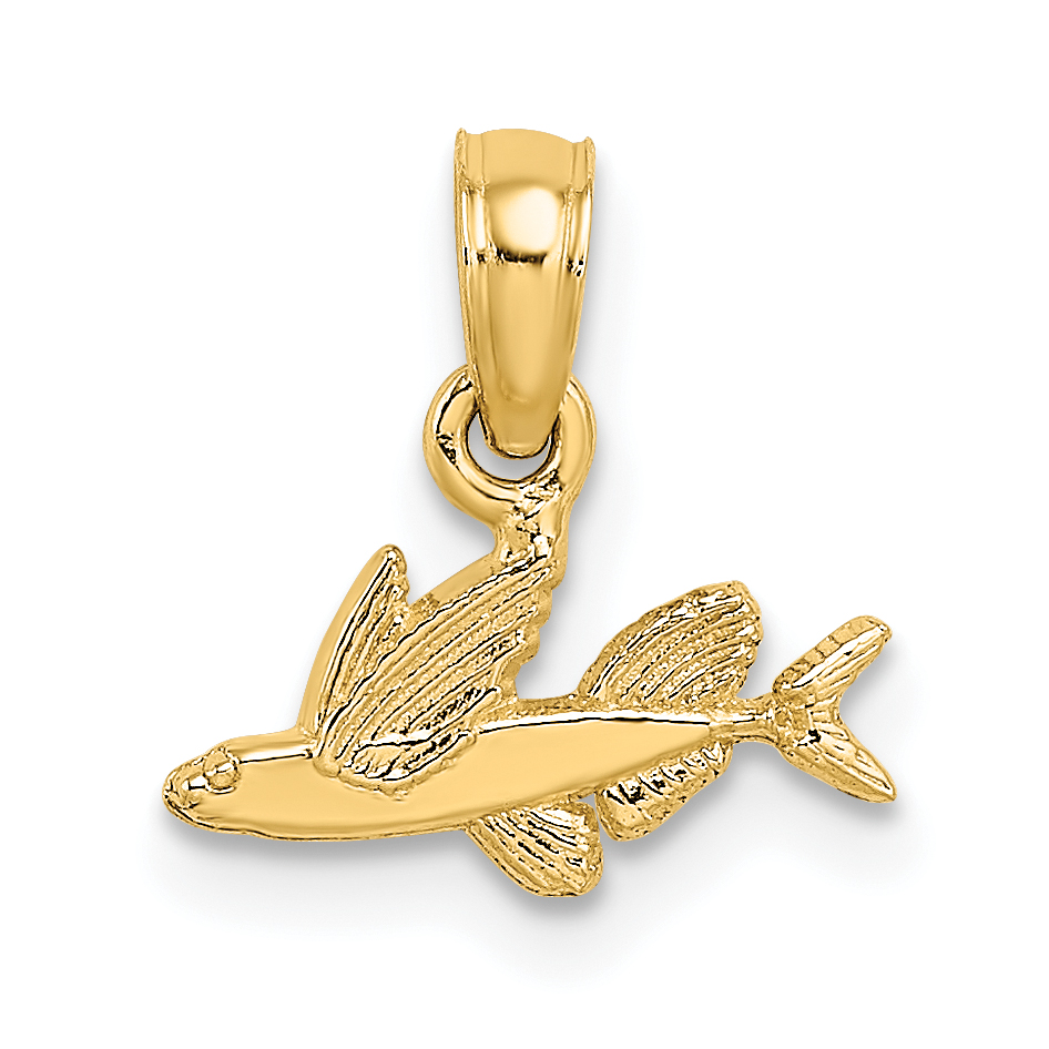 10K Mini Flying Fish Charm (10K7860)