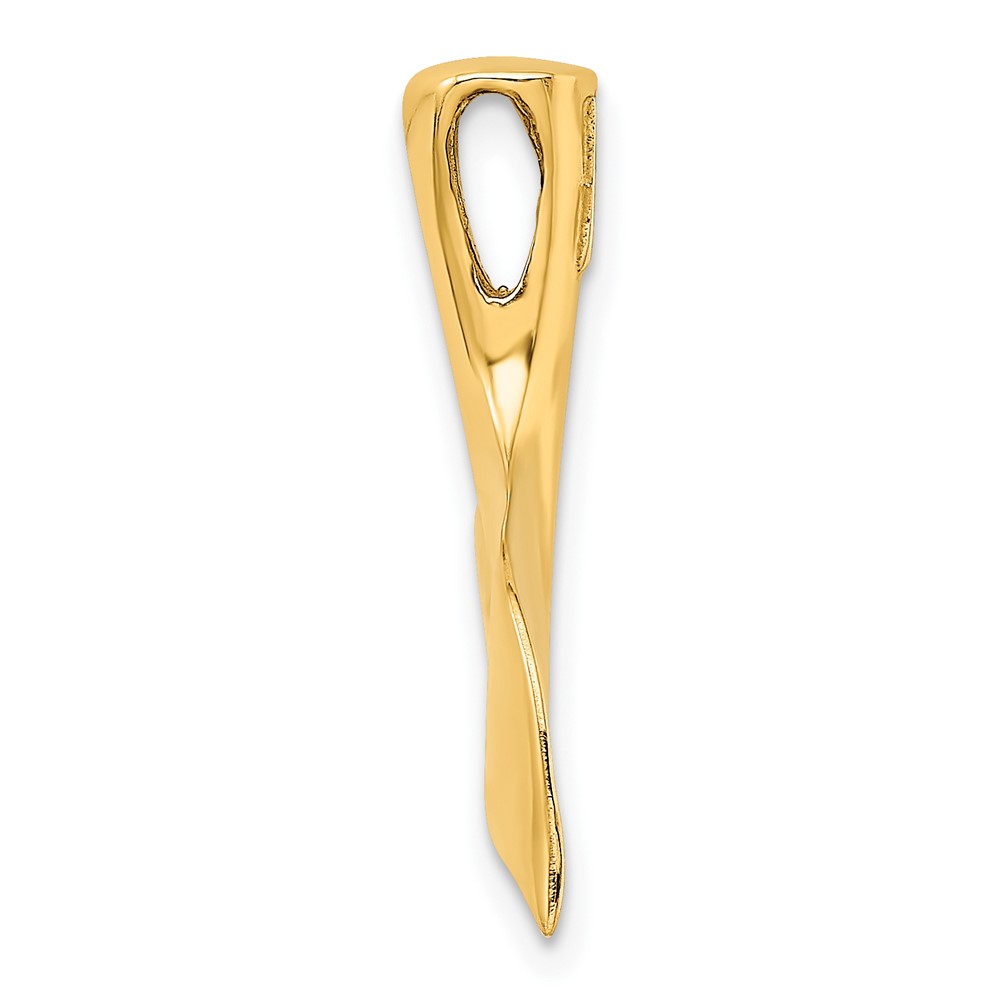 10K 3-D Polished Whale Tail Charm (10K7870)