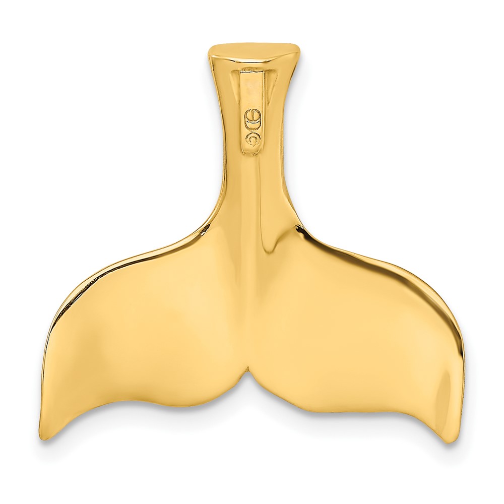 10K 3-D Polished Whale Tail Charm (10K7870)