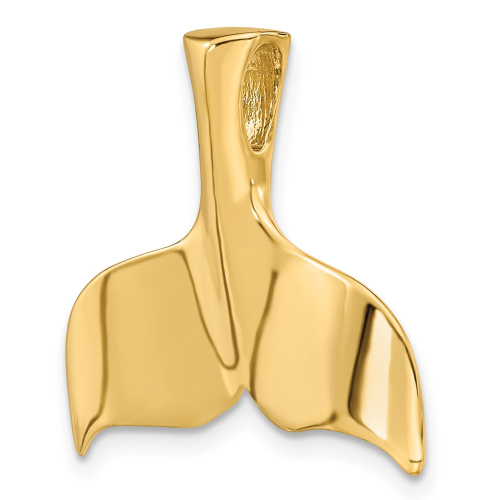 10K 3-D Polished Whale Tail Charm (10K7870)
