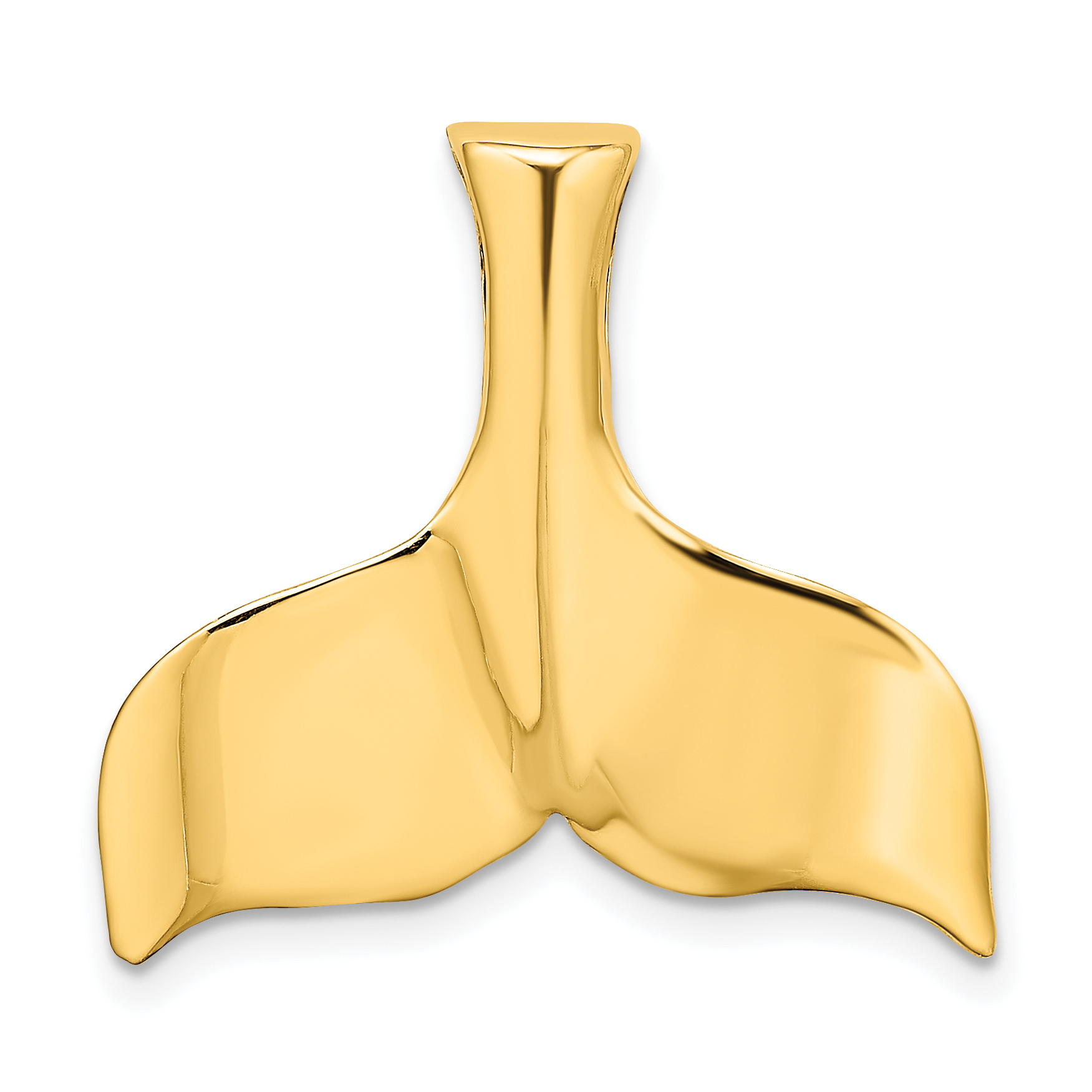 10K 3-D Polished Whale Tail Charm (10K7870)