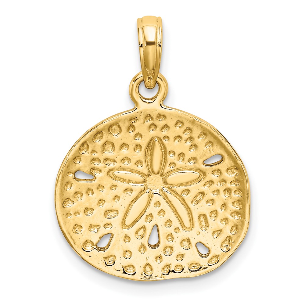 10K 2-D Cut-Out Sand Dollar Charm (10K7882)