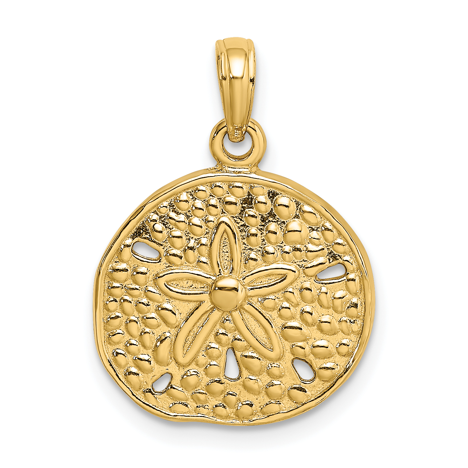 10K 2-D Cut-Out Sand Dollar Charm (10K7882)