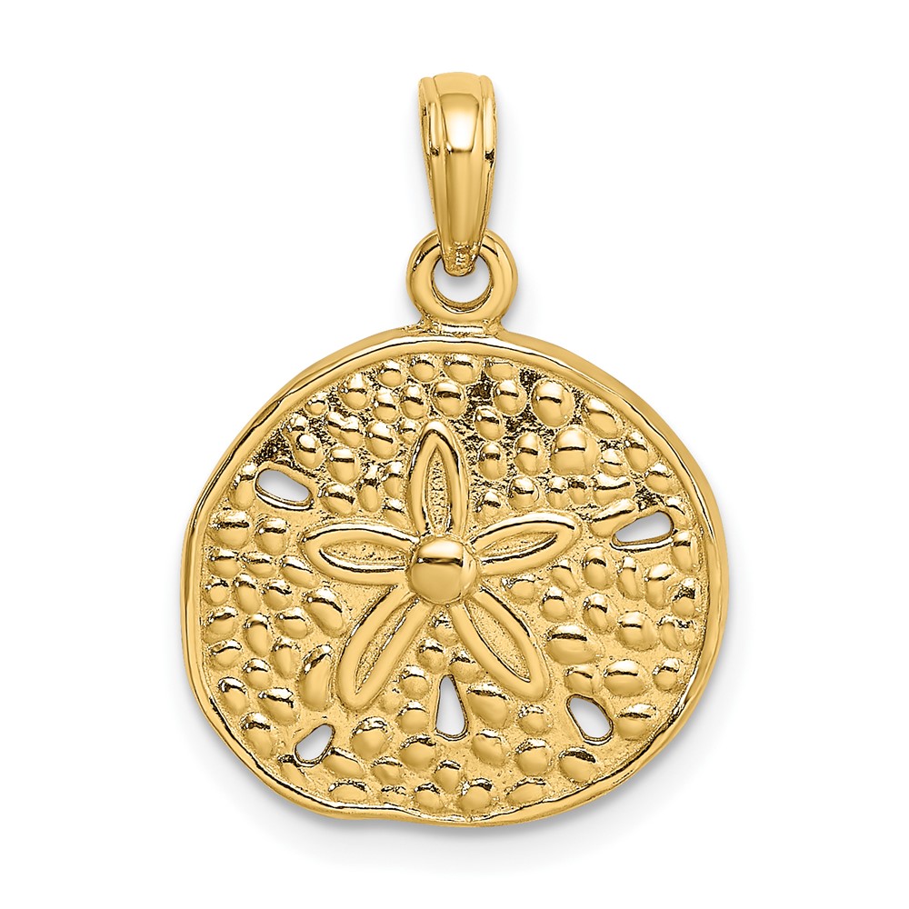 10K 2-D Cut-Out Sand Dollar Charm (10K7882)
