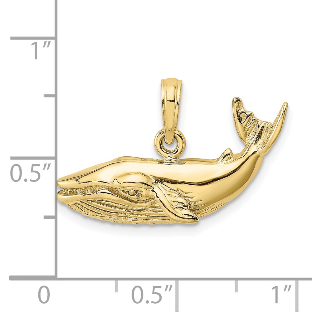 10K 2-D Humpback Whale Charm (10K7920)