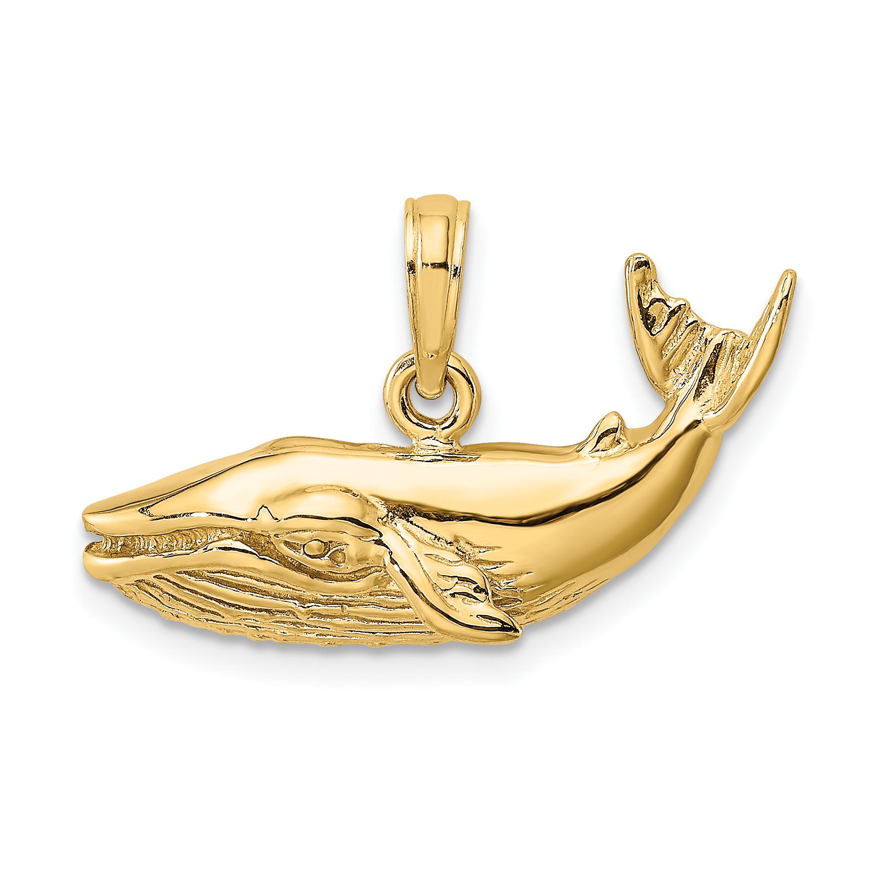 10K 2-D Humpback Whale Charm (10K7920)