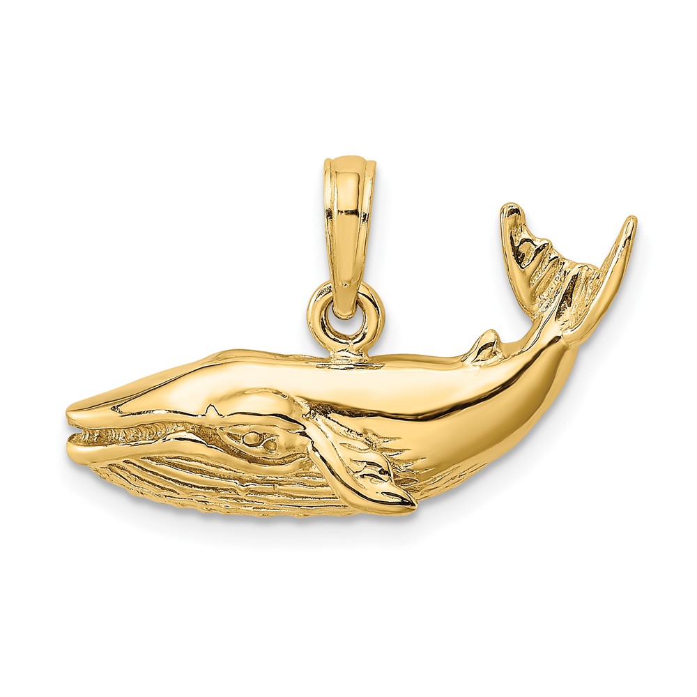 10K 2-D Humpback Whale Charm (10K7920)