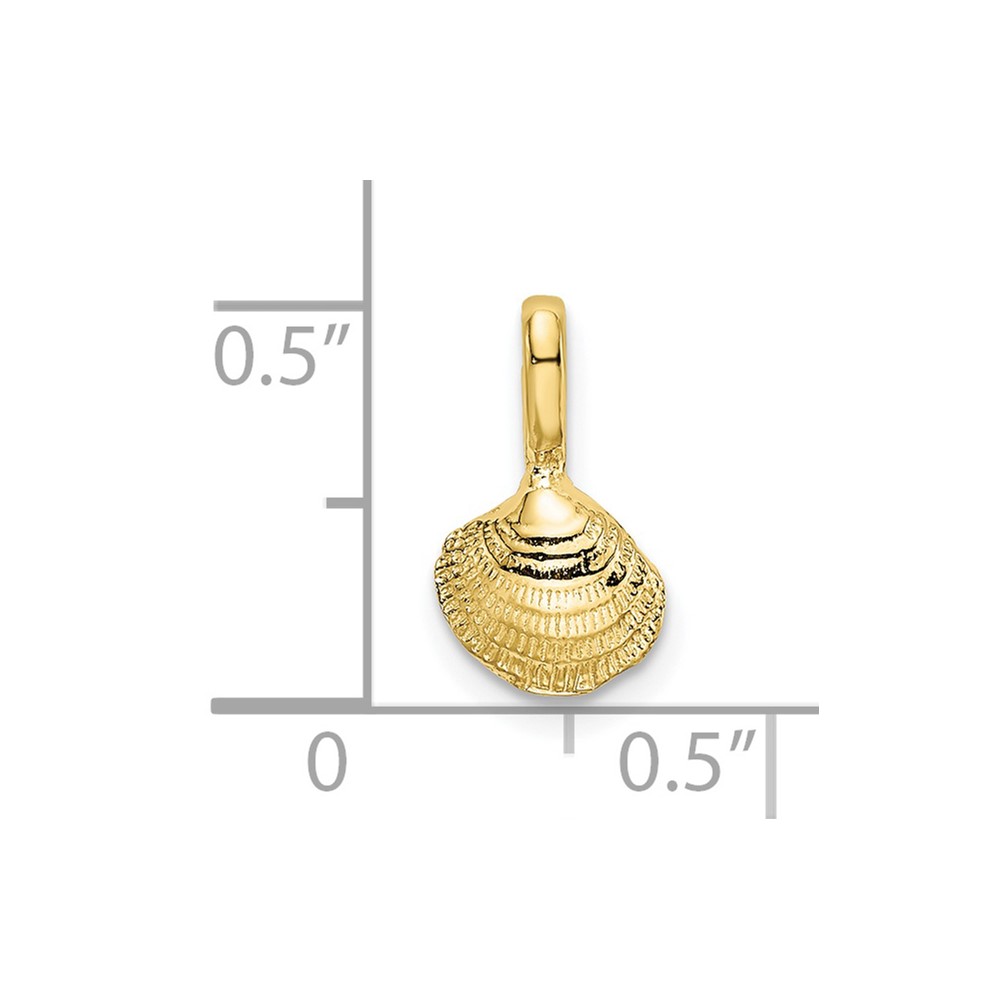 10K Mini Clam Shell Charm (10K7940)