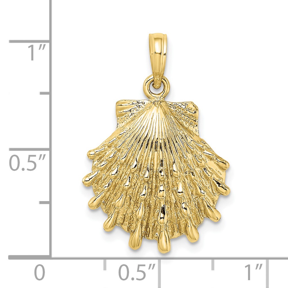 10K Lions Paw Shell Charm (10K7965)