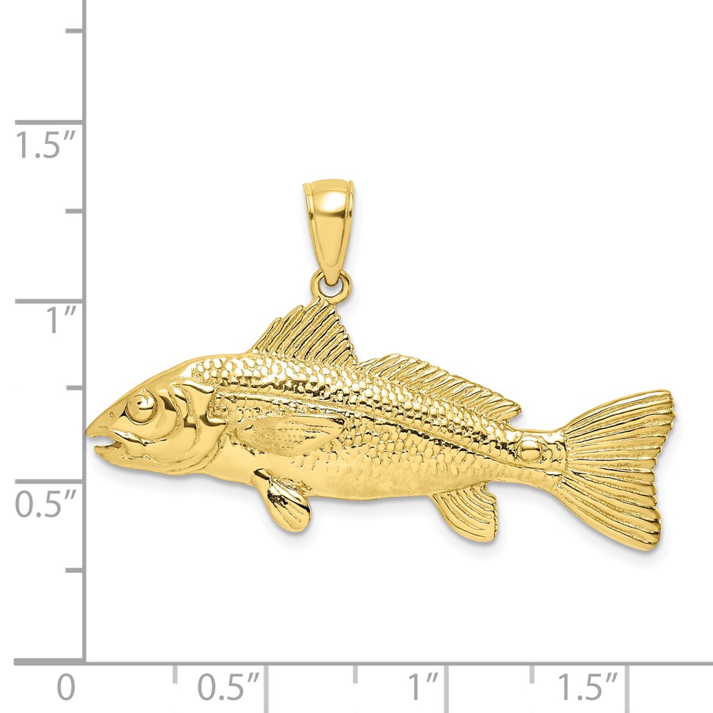 10K 3-D Red Fish Charm (10K7968)