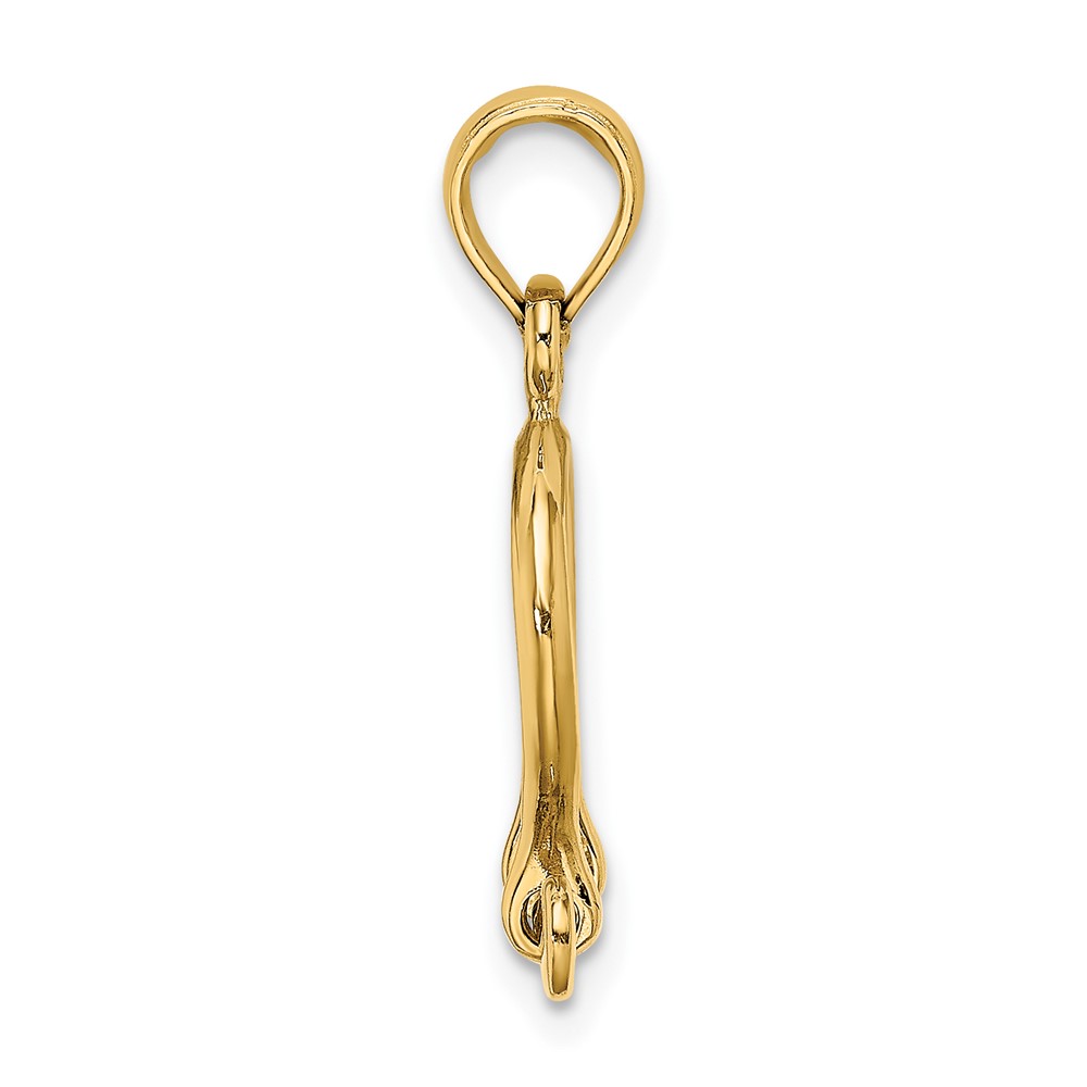 10K 3-D Small Shackle Link Screw Charm (10K7977)