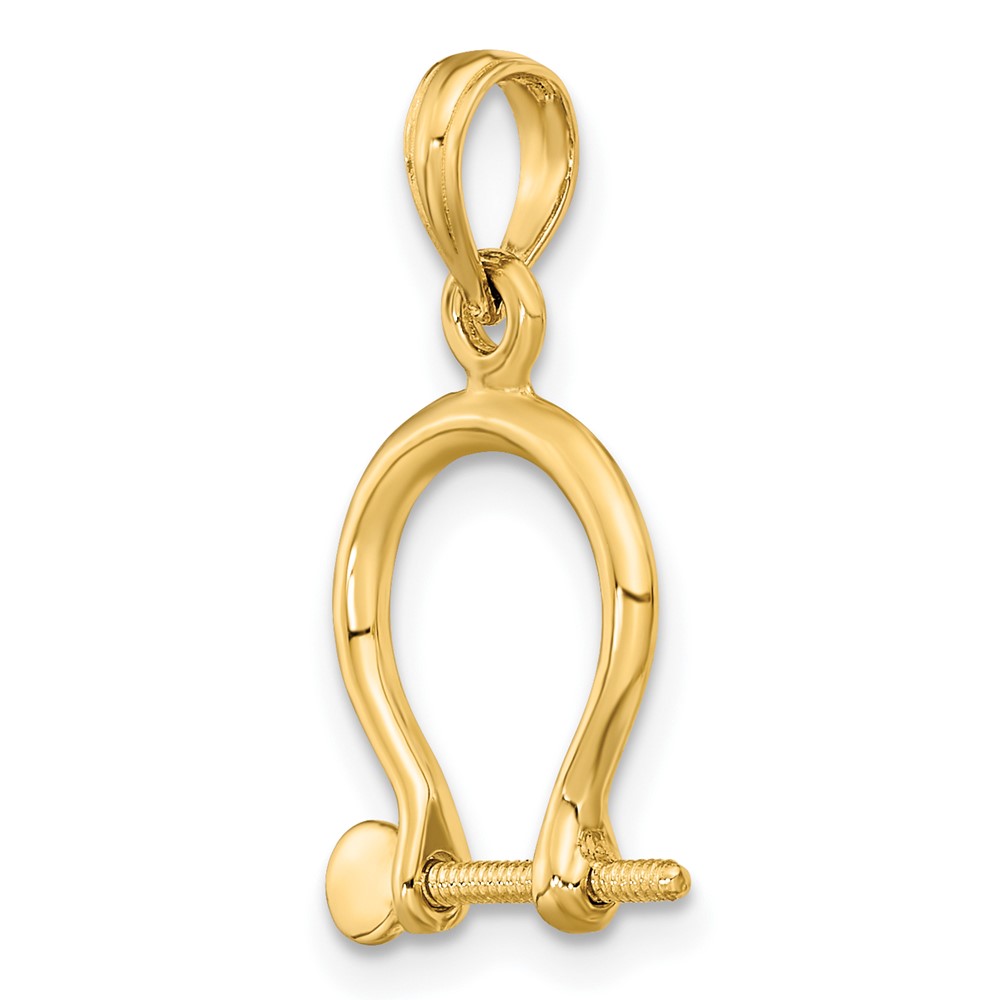 10K 3-D Small Shackle Link Screw Charm (10K7977)