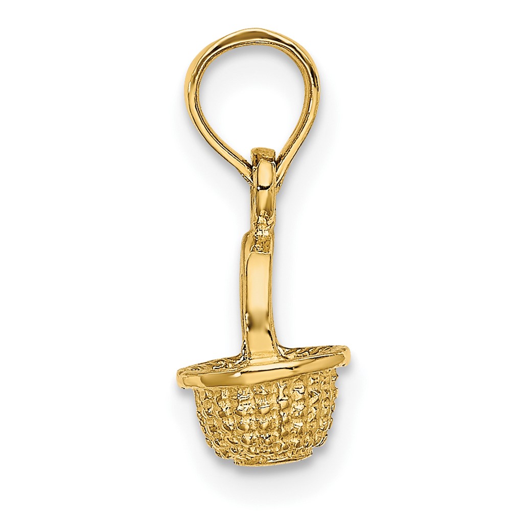 10K 3-D Mini Basket Charm (10K7985)