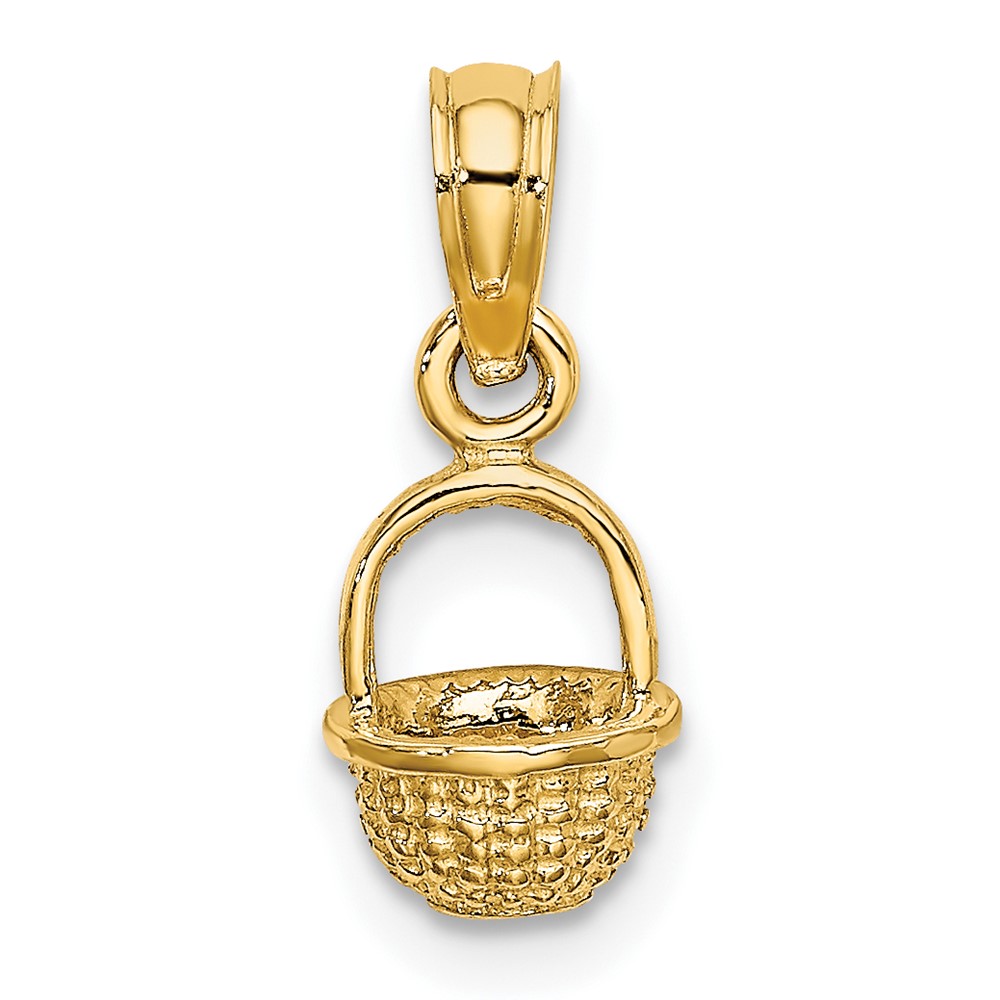 10K 3-D Mini Basket Charm (10K7985)
