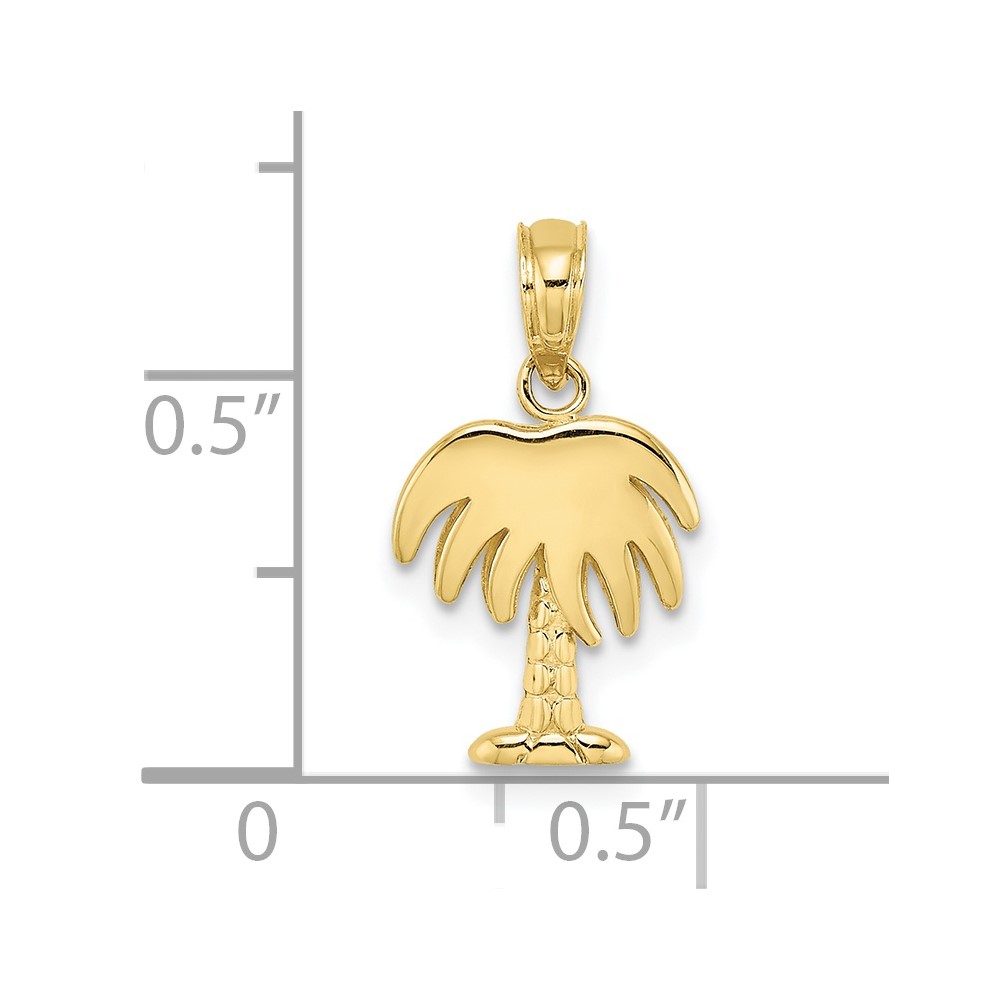 10K Charleston Palm Tree Charm (10K7991)
