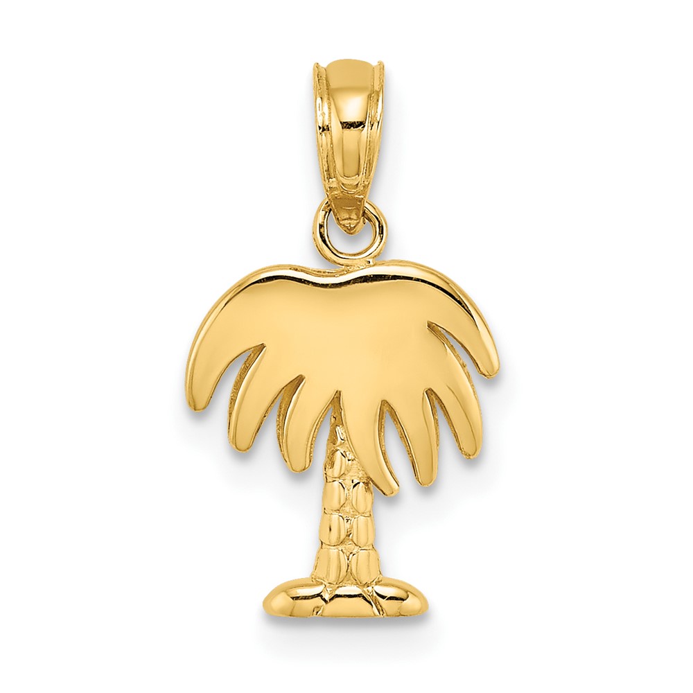 10K Charleston Palm Tree Charm (10K7991)