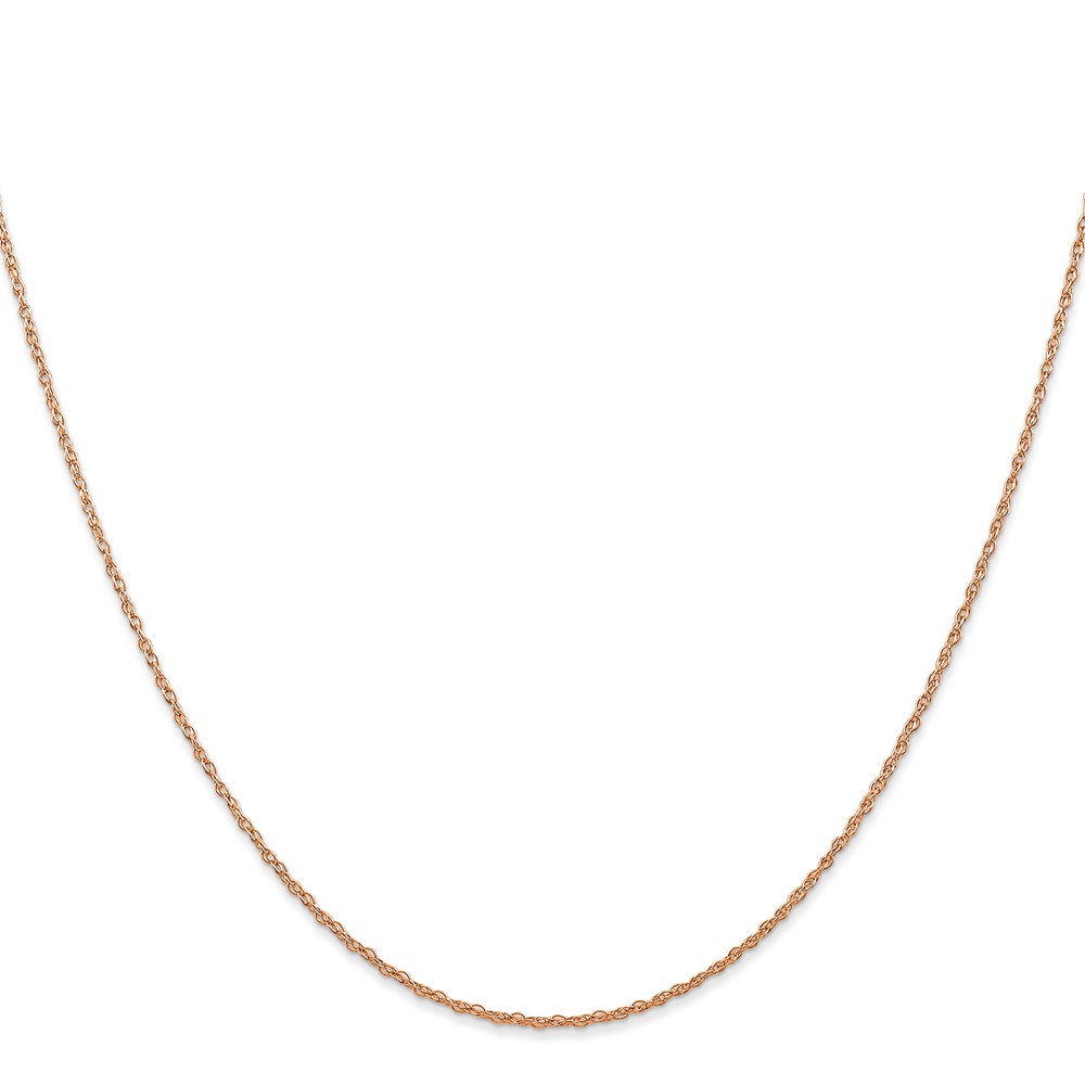 10k Rose Gold .7 mm Carded Cable Rope Chain (10K7RR-16)