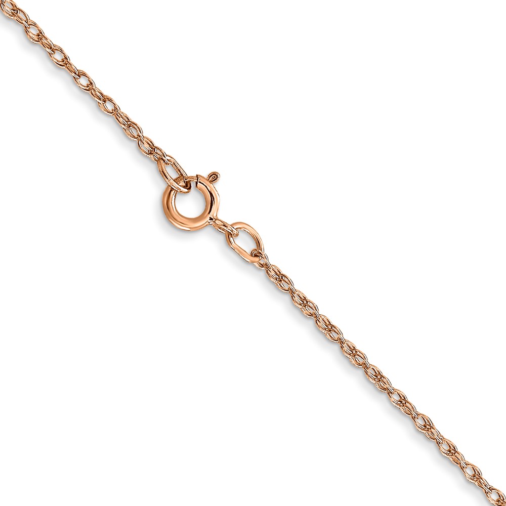 10k Rose Gold .7 mm Carded Cable Rope Chain (10K7RR-16)