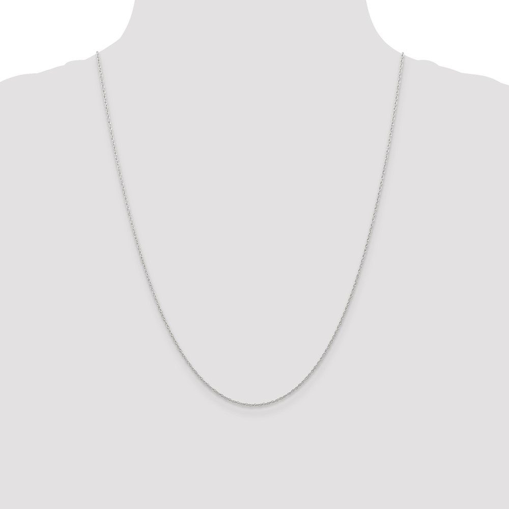 10k White Gold .7mm Carded Cable Rope Chain (10K7RW-24)