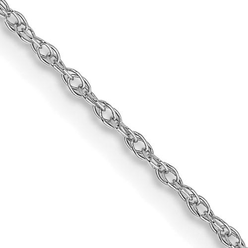 10K White Gold.7mm Carded Cable Rope Chain