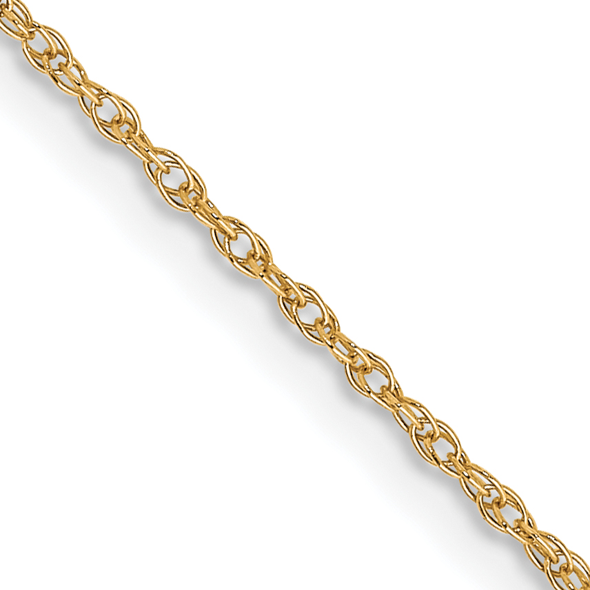 10k .7mm Carded Cable Rope Chain (10K7RY-16)