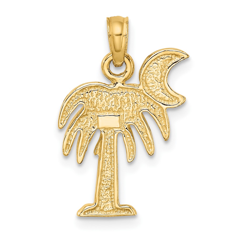 10K Polished Charleston Palm Tree Charm (10K8059)