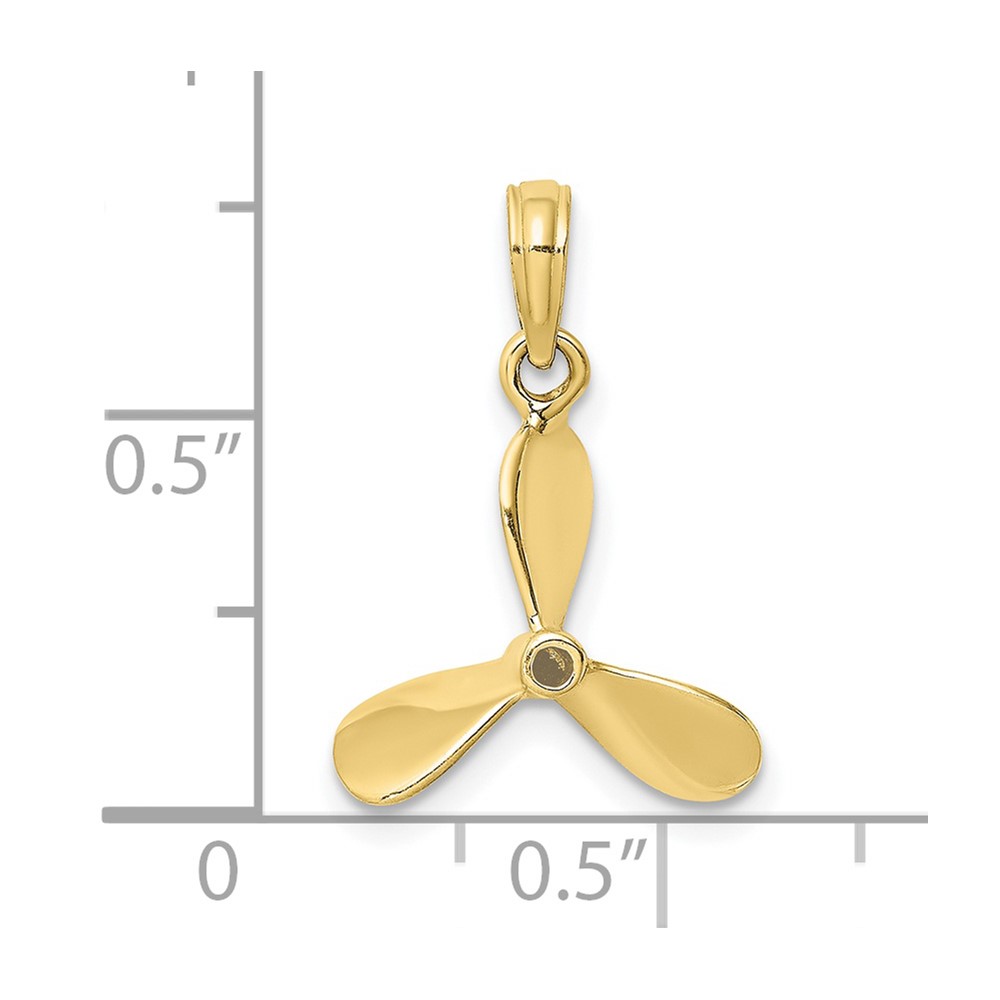 10K 3-D w/ 3 Blades Propeller Charm (10K8064)
