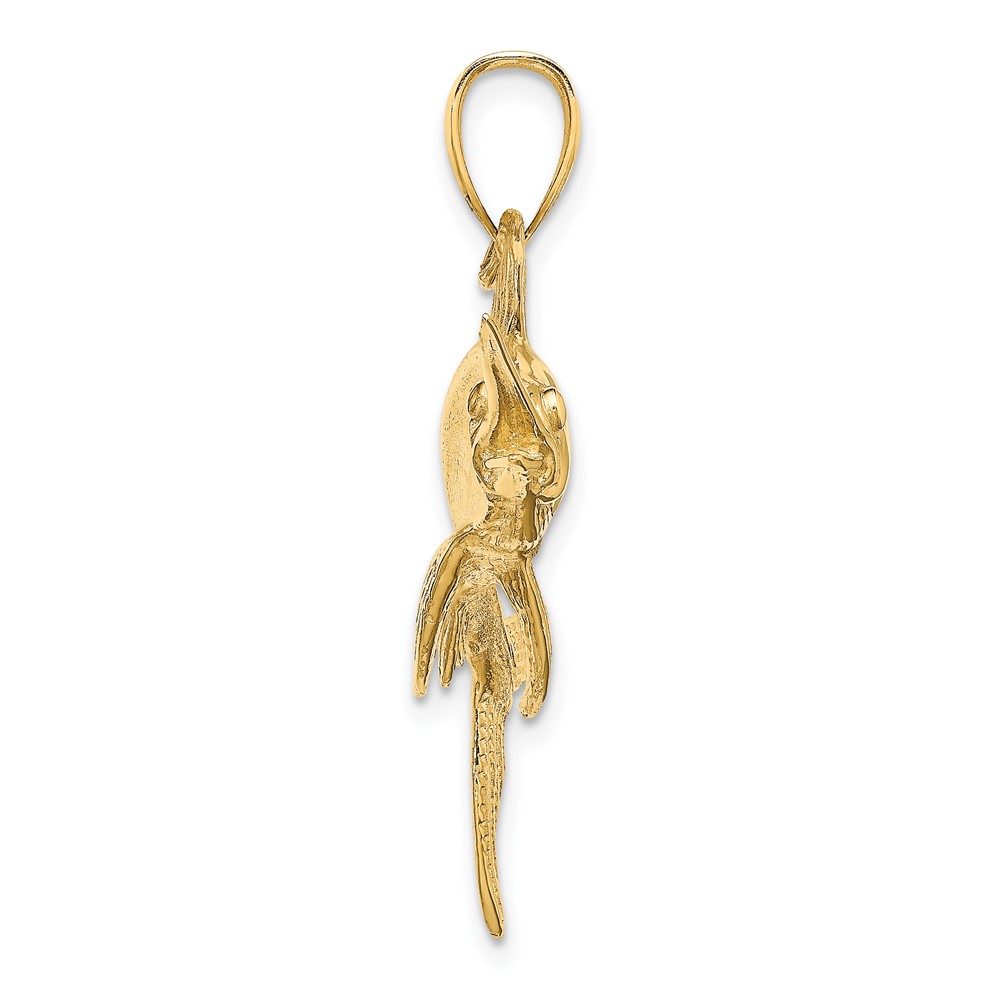 10K 2-D Polished/Satin Swordfish Charm (10K8105)