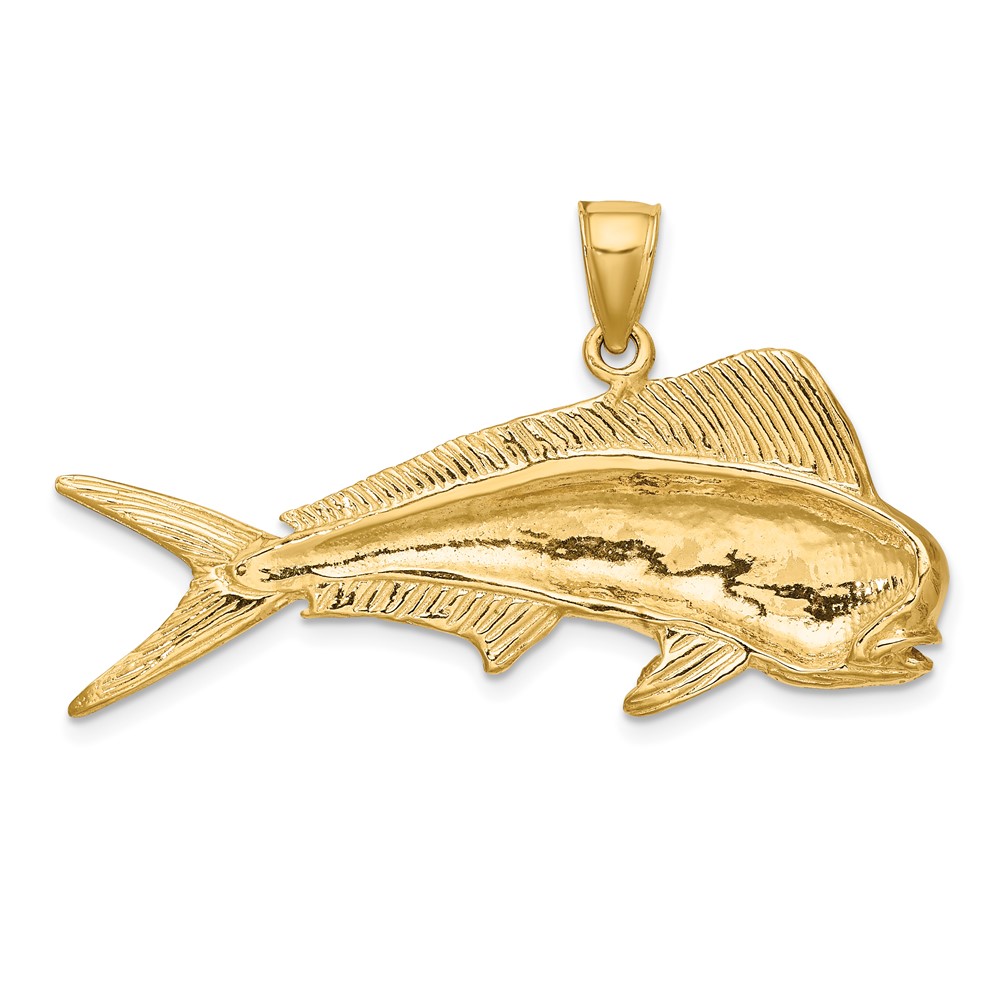 10K 2-D Male Dorado (Mahi-Mahi) Charm (10K8119)